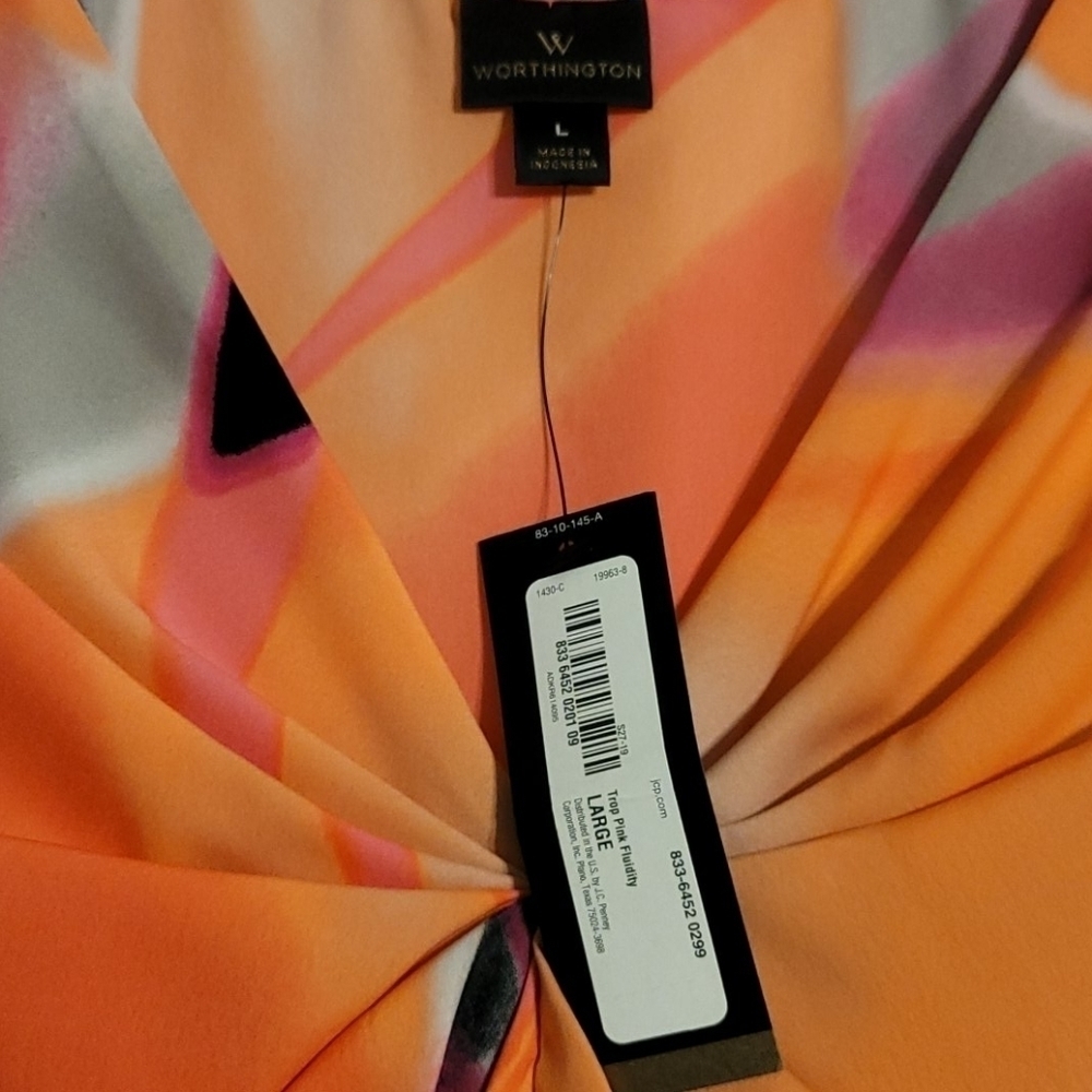 WORTHINGTON Sleeveless Knot Front Blouse - Picture 3 of 6